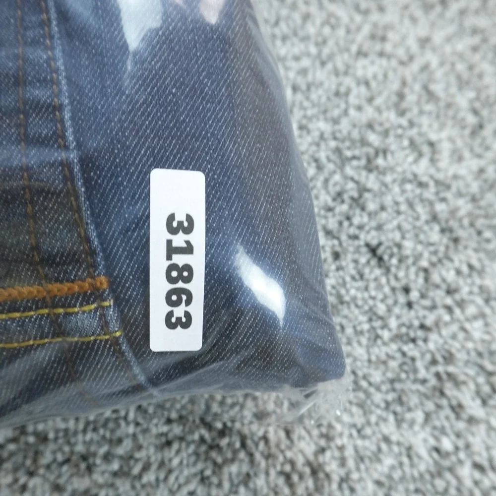 Ecko Unltd Jeans Mens 38X32 Dark Blue Denim Pants Wide Leg Baggy Hip Hop Y2K 00s